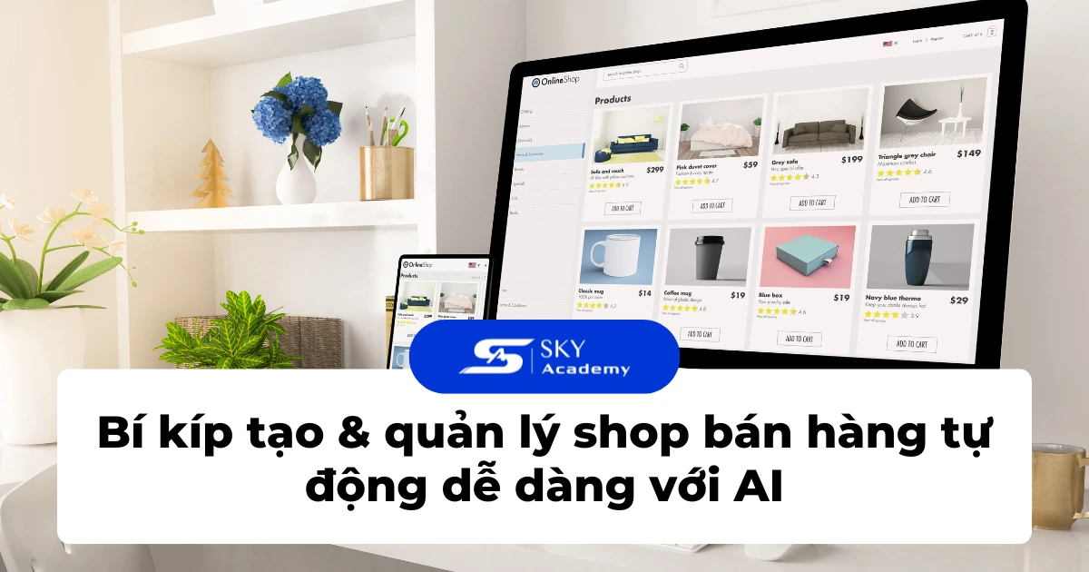 Bí kíp tạo & quản lý shop bán hàng tự động dễ dàng với AI